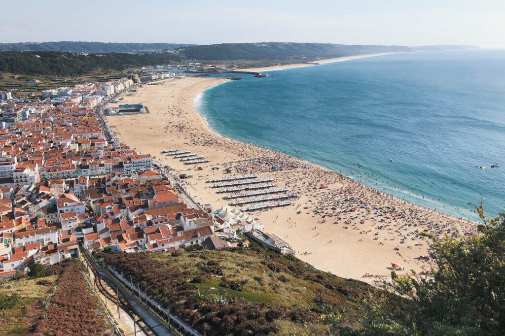 Blick über Nazaré, Portugal